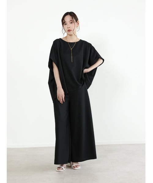 fifth（フィフス）の「【2点セット】チュニック×ワイドパンツ（セットアップ・レディース・チャコールグレー/ブラック・F）」の5枚目の写真