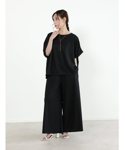 fifth（フィフス）の「【2点セット】チュニック×ワイドパンツ（セットアップ・レディース・チャコールグレー/ブラック・F）」の6枚目の写真