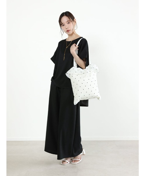 fifth（フィフス）の「【2点セット】チュニック×ワイドパンツ（セットアップ・レディース・チャコールグレー/ブラック・F）」の7枚目の写真