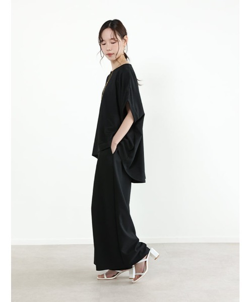 fifth（フィフス）の「【2点セット】チュニック×ワイドパンツ（セットアップ・レディース・チャコールグレー/ブラック・F）」の8枚目の写真