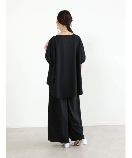 fifth（フィフス）の「【2点セット】チュニック×ワイドパンツ（セットアップ・レディース・チャコールグレー/ブラック・F）」の9枚目の写真
