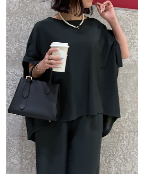 fifth（フィフス）の「【2点セット】チュニック×ワイドパンツ（セットアップ・レディース・チャコールグレー/ブラック・F）」の16枚目の写真