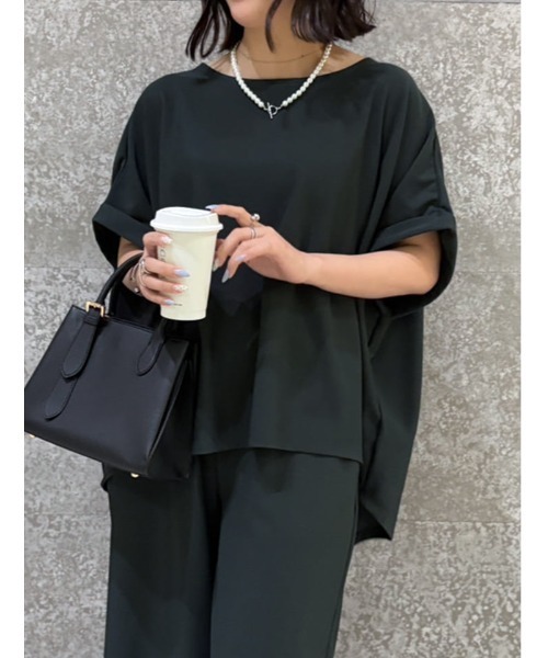 fifth（フィフス）の「【2点セット】チュニック×ワイドパンツ（セットアップ・レディース・チャコールグレー/ブラック・F）」の17枚目の写真