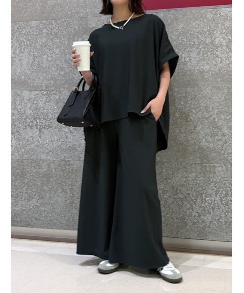 fifth（フィフス）の「【2点セット】チュニック×ワイドパンツ（セットアップ・レディース・チャコールグレー/ブラック・F）」の14枚目の写真