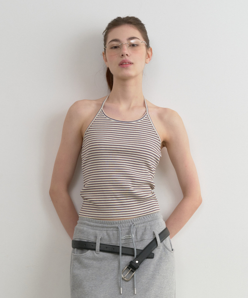 ROLAROLA（ロラロラ）の「STRIPE HALTER NECK TOP IVORY（Tシャツ/カットソー・レディース・アイボリー・SMALL/MEDIUM）」の2枚目の写真