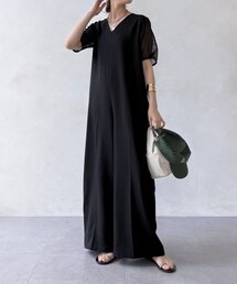 【WEB限定】袖メッシュオールインワン