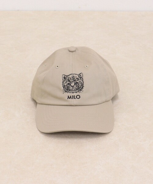 fredy emue(フレディエミュ)の「キャット刺しゅうキャップ(キャップ・レディース・ブラック/ベージュ・FREE)」の8枚目の写真