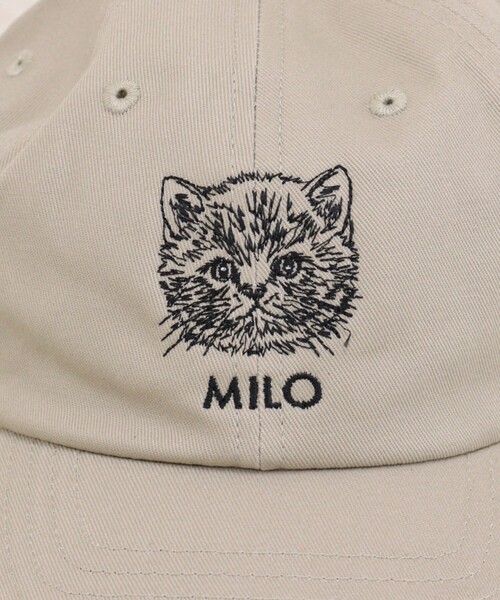 fredy emue(フレディエミュ)の「キャット刺しゅうキャップ(キャップ・レディース・ブラック/ベージュ・FREE)」の7枚目の写真