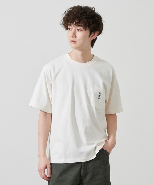 Lee(リー)の「Lee/リー BUDDY LeeワッペンTシャツ(Tシャツ/カットソー・メンズ・ホワイト/ネイビー/オレンジ/チャコール・SMALL/MEDIUM/LARGE/X-LARGE)」の1枚目の写真