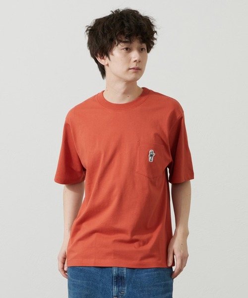 Lee(リー)の「Lee/リー BUDDY LeeワッペンTシャツ(Tシャツ/カットソー・メンズ・ホワイト/ネイビー/オレンジ/チャコール・SMALL/MEDIUM/LARGE/X-LARGE)」の4枚目の写真