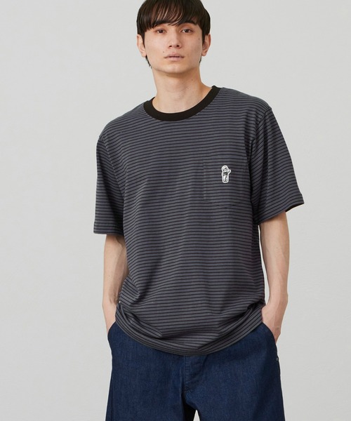 Lee(リー)の「Lee/リー BUDDY LeeワッペンTシャツ(Tシャツ/カットソー・メンズ・ホワイト/ネイビー/オレンジ/チャコール・SMALL/MEDIUM/LARGE/X-LARGE)」の2枚目の写真