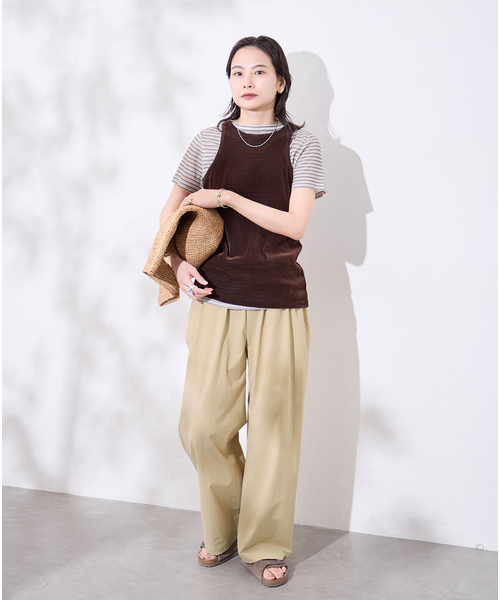 JOURNAL STANDARD（ジャーナルスタンダード）の「《追加3》【撥水/接触冷感/洗える/UVカット】リネンナイロンストレッチワイドパンツ（その他パンツ・レディース・ブラック/ブラウン系その他/グレー/ベージュ・34/36/38/40）」の14枚目の写真