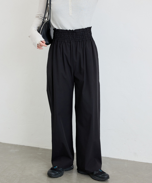 JOURNAL STANDARD（ジャーナルスタンダード）の「《追加3》【撥水/接触冷感/洗える/UVカット】リネンナイロンストレッチワイドパンツ（その他パンツ・レディース・ブラック/ブラウン系その他/グレー/ベージュ・34/36/38/40）」の11枚目の写真