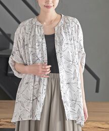 rps（アールピーエス）の「バンドカラーレーヨンプリントドルマンブラウス（シャツ/ブラウス）」