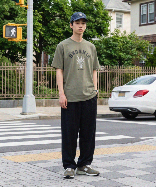 MODERMENT（モダーメント）の「ノーマルオーバーサイズオーガニック半袖Tシャツ[オリーブ]（Tシャツ/カットソー・レディース・その他・1/2）」の5枚目の写真