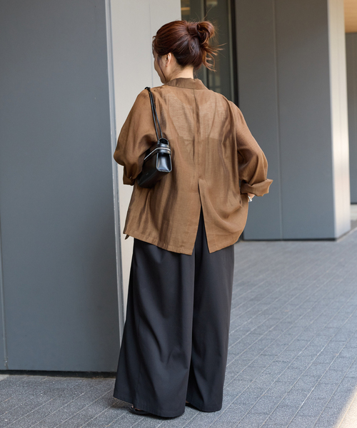 JOURNAL STANDARD(ジャーナルスタンダード)の「《追加》ライトラフクロスジャケット(テーラードジャケット・レディース・ブラウン/ブラック・FREE)」の8枚目の写真