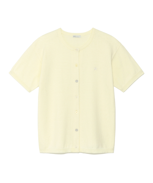 THECOLDESTMOMENT(ザコールデストモーメント)の「TCM button half knit cardigan (lemon)(カーディガン/ボレロ・レディース・その他・SMALL/MEDIUM)」の2枚目の写真