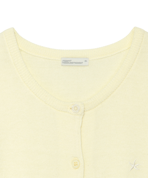 THECOLDESTMOMENT(ザコールデストモーメント)の「TCM button half knit cardigan (lemon)(カーディガン/ボレロ・レディース・その他・SMALL/MEDIUM)」の4枚目の写真