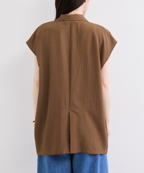 le cercle ADAM ET ROPE'(ルセルクルアダムエロペ)の「【セットアップ対応】タンブラーブッチャーノースリーブジャケット(その他アウター・レディース・ベージュ/チャコールグレー/ブラウン系その他・FREE)」の19枚目の写真