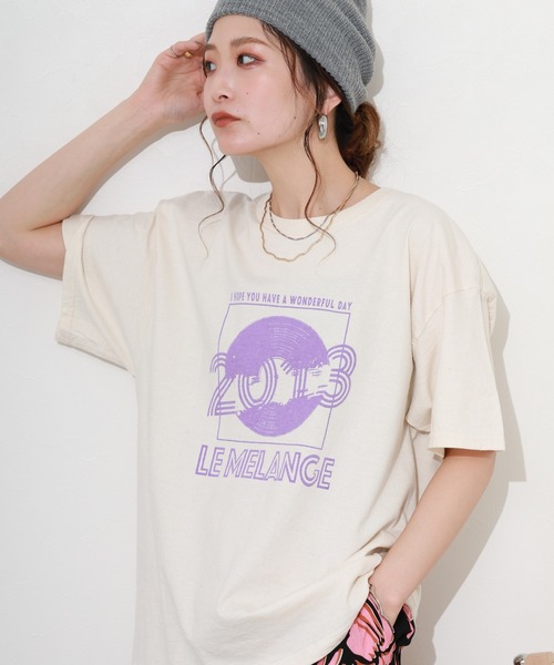 FUNALIVE(ファンアライブ)の「ロゴプリント半袖Tシャツ(Tシャツ/カットソー・レディース・ナチュラル/ホワイト/ブラウン・FREE)」の18枚目の写真