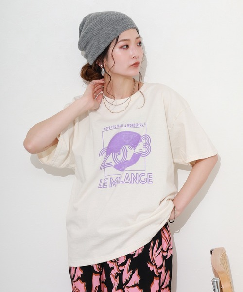 FUNALIVE(ファンアライブ)の「ロゴプリント半袖Tシャツ(Tシャツ/カットソー・レディース・ナチュラル/ホワイト/ブラウン・FREE)」の19枚目の写真