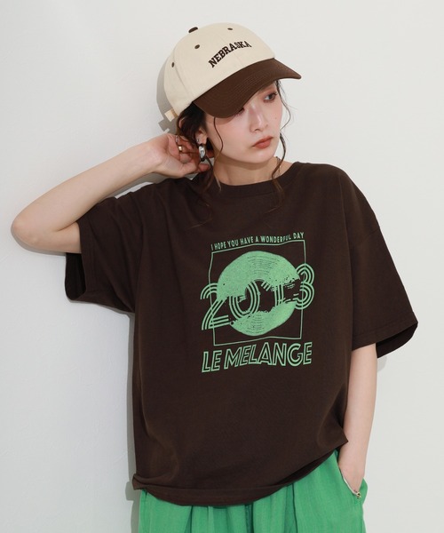 FUNALIVE(ファンアライブ)の「ロゴプリント半袖Tシャツ(Tシャツ/カットソー・レディース・ナチュラル/ホワイト/ブラウン・FREE)」の14枚目の写真