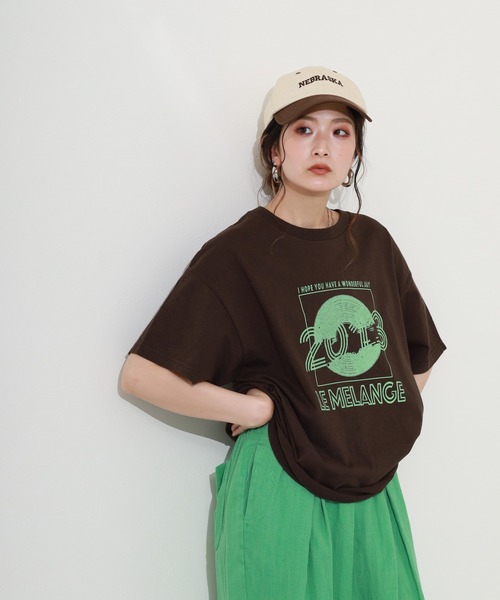 FUNALIVE(ファンアライブ)の「ロゴプリント半袖Tシャツ(Tシャツ/カットソー・レディース・ナチュラル/ホワイト/ブラウン・FREE)」の15枚目の写真