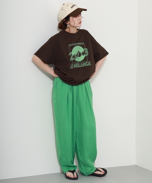 FUNALIVE(ファンアライブ)の「ロゴプリント半袖Tシャツ(Tシャツ/カットソー・レディース・ナチュラル/ホワイト/ブラウン・FREE)」の16枚目の写真