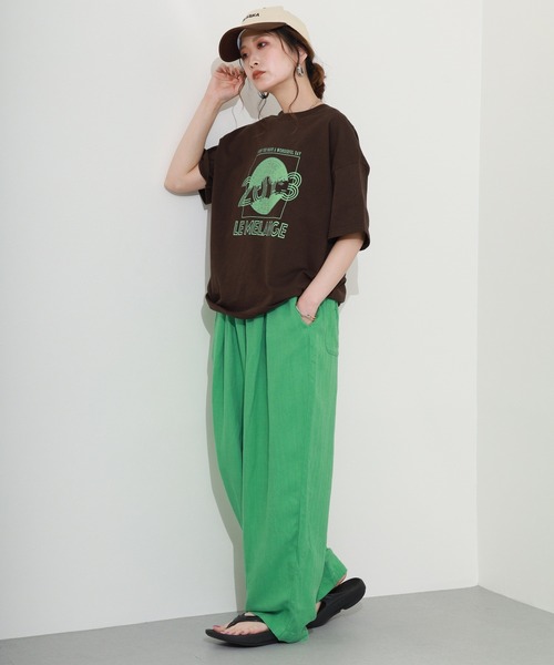 FUNALIVE(ファンアライブ)の「ロゴプリント半袖Tシャツ(Tシャツ/カットソー・レディース・ナチュラル/ホワイト/ブラウン・FREE)」の17枚目の写真