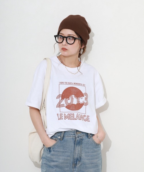 FUNALIVE(ファンアライブ)の「ロゴプリント半袖Tシャツ(Tシャツ/カットソー・レディース・ナチュラル/ホワイト/ブラウン・FREE)」の8枚目の写真