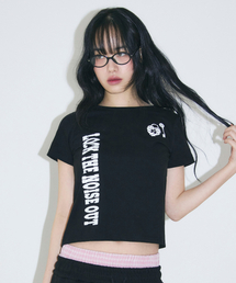 アンロックセミクロップTシャツ[ブラック]