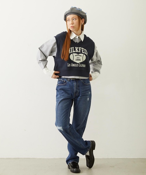 MILKFED.(ミルクフェド)の「RIBBON BERET(ハンチング/ベレー帽・レディース・ブラック/ブラウン/グレー・ONE SIZE)」の12枚目の写真