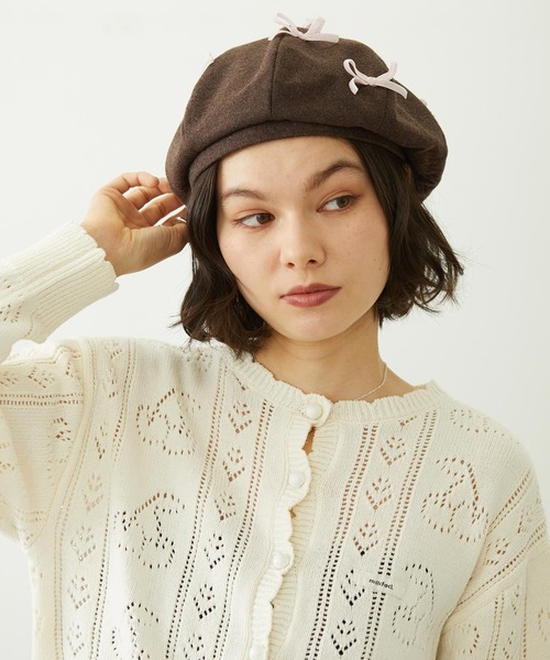 MILKFED.(ミルクフェド)の「RIBBON BERET(ハンチング/ベレー帽・レディース・ブラック/ブラウン/グレー・ONE SIZE)」の15枚目の写真