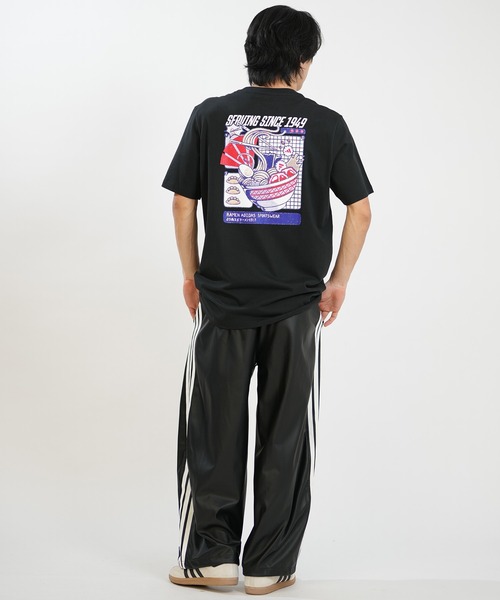 adidas(アディダス)の「adidas/アディダス ジャージ トラックパンツ レザー風 スタジアム オーバーサイズフィット フェイクレザー フルレングス オープンヘム パンツ セットアップ対応 KA143(その他パンツ・メンズ・ブラック×ブラック/ブラック×ホワイト・XL/L/M)」の12枚目の写真