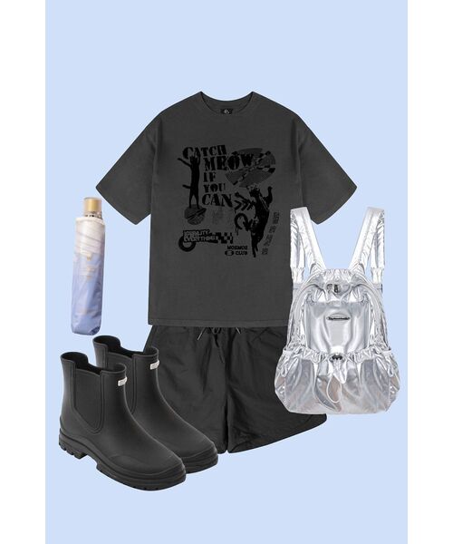 MOZMOZ(モズモズ)の「ピグメントダンシングキャット オーバーサイズ 半袖Tシャツ チャコール(Tシャツ/カットソー・レディース・その他・M/XL/XXL)」の9枚目の写真