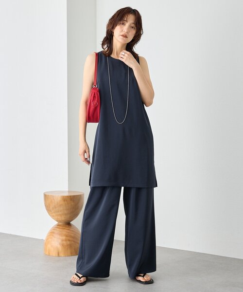 RIVE DROITE(リヴドロワ)の「【セットアップ対応可/接触冷感】【A・MONN(アモン)】suttoブラウス(シャツ/ブラウス・レディース・ネイビー/ブラック・FREE)」の10枚目の写真