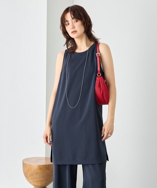 RIVE DROITE(リヴドロワ)の「【セットアップ対応可/接触冷感】【A・MONN(アモン)】suttoブラウス(シャツ/ブラウス・レディース・ネイビー/ブラック・FREE)」の14枚目の写真