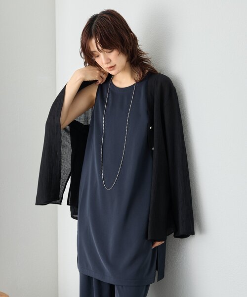 RIVE DROITE(リヴドロワ)の「【セットアップ対応可/接触冷感】【A・MONN(アモン)】suttoブラウス(シャツ/ブラウス・レディース・ネイビー/ブラック・FREE)」の19枚目の写真