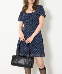 SLY（スライ）の「【SNSで話題!】FRONT BUTTON TUCKED MINI DRESS フロントボタンタックミニドレス 春服 夏服（ワンピース）」