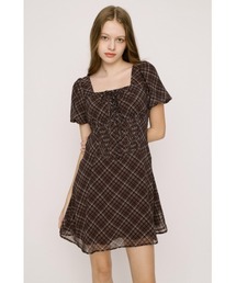 SLY（スライ）の「【SNSで話題！】FRONT BUTTON TUCKED MINI DRESS フロントボタンタックミニドレス 春服 夏服（ワンピース）」