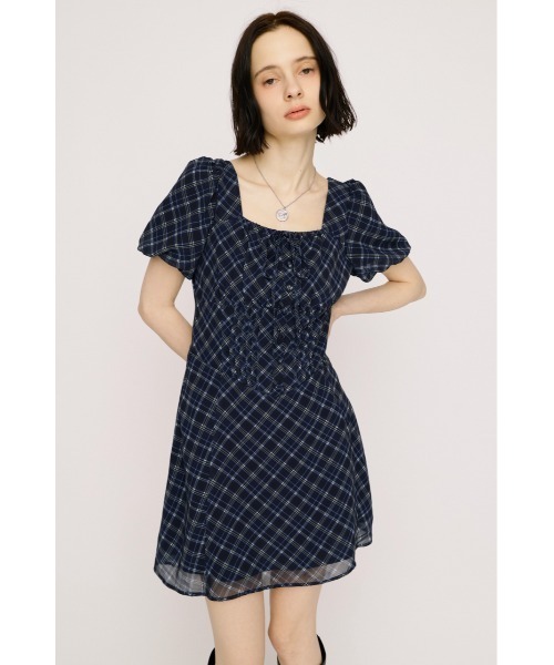 SLY(スライ)の「【SNSで話題!】FRONT BUTTON TUCKED MINI DRESS フロントボタンタックミニドレス 春服 夏服(ワンピース・レディース・ブラック系その他2/ブラウン系その他2/ネイビー系・1/2)」の19枚目の写真