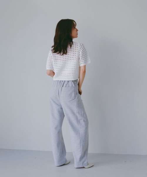 N WITH.（エヌウィズ）の「メッシュニットポロシャツ（ポロシャツ・レディース・アイボリー/ブラウン・MEDIUM/SMALL）」の13枚目の写真