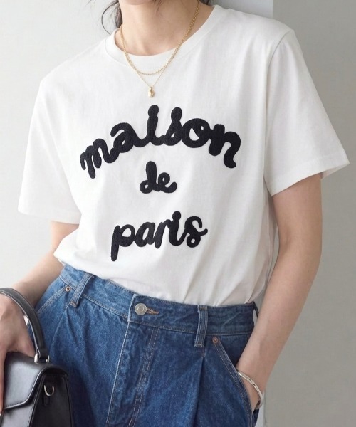 sakishimatokyo（サキシマトーキョー）の「立体ロゴ/チェーン刺繍Tee/Tシャツ（Tシャツ/カットソー・レディース・ホワイト/ピンク/ブラック/グレー・FREE）」の2枚目の写真