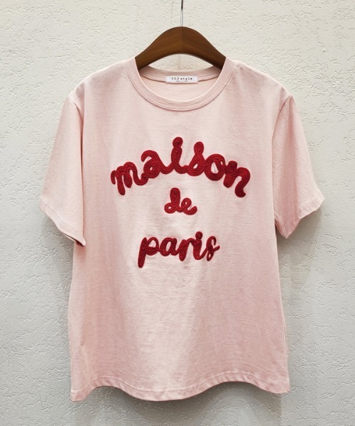 sakishimatokyo（サキシマトーキョー）の「立体ロゴ/チェーン刺繍Tee/Tシャツ（Tシャツ/カットソー・レディース・ホワイト/ピンク/ブラック/グレー・FREE）」の6枚目の写真