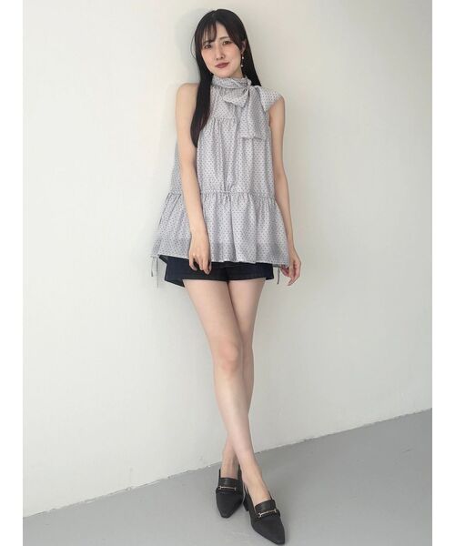 MERCURYDUO(マーキュリーデュオ)の「パールデニムショートパンツ(その他パンツ・レディース・インディゴブルー/ブルー・MEDIUM/SMALL)」の12枚目の写真