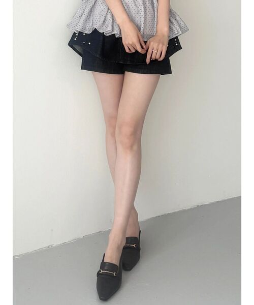 MERCURYDUO(マーキュリーデュオ)の「パールデニムショートパンツ(その他パンツ・レディース・インディゴブルー/ブルー・MEDIUM/SMALL)」の15枚目の写真