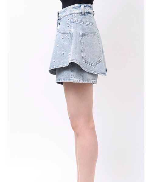 MERCURYDUO(マーキュリーデュオ)の「パールデニムショートパンツ(その他パンツ・レディース・インディゴブルー/ブルー・MEDIUM/SMALL)」の22枚目の写真