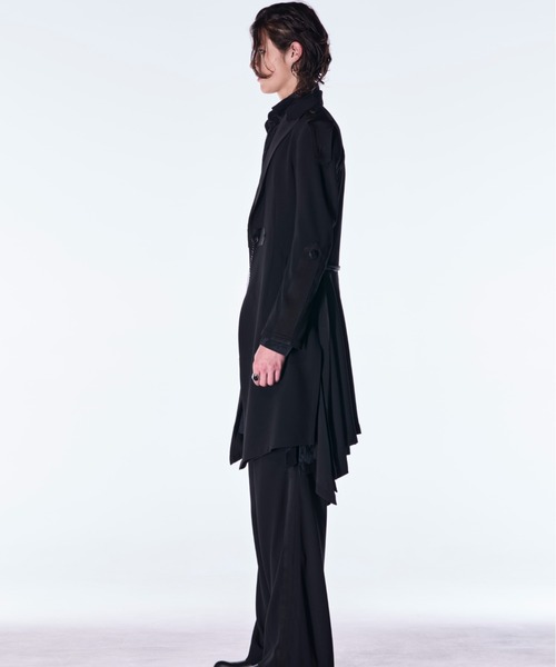 kiryuyrik(キリュウキリュウ)の「kiryuyrik/キリュウキリュウ/Goth Jacket Ⅱ(チェスターコート・メンズ・ホワイト/ブラック・MEDIUM/SMALL/LARGE)」の4枚目の写真