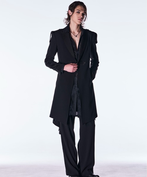 kiryuyrik(キリュウキリュウ)の「kiryuyrik/キリュウキリュウ/Goth Jacket Ⅱ(チェスターコート・メンズ・ホワイト/ブラック・MEDIUM/SMALL/LARGE)」の3枚目の写真