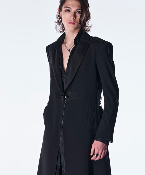 kiryuyrik(キリュウキリュウ)の「kiryuyrik/キリュウキリュウ/Goth Jacket Ⅱ(チェスターコート・メンズ・ホワイト/ブラック・MEDIUM/SMALL/LARGE)」の7枚目の写真